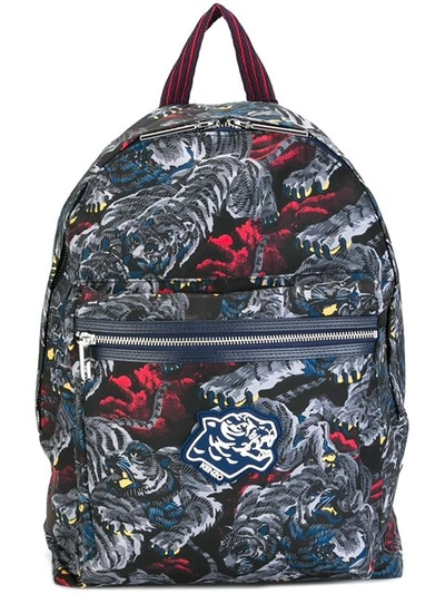 Kenzo Essentiels Flying Tiger Backpack In Multi