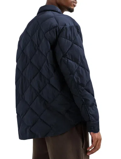 Armani Exchange Quilted Cotton Clothes In Blue