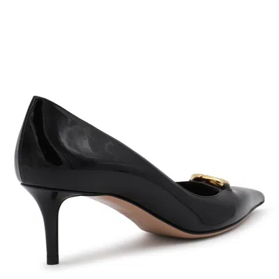 Valentino Garavani Valentino Vlogo Pointed-toe Calfskin Pumps In Black