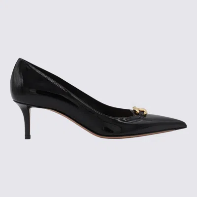 Valentino Garavani Valentino Vlogo Pointed-toe Calfskin Pumps In Black