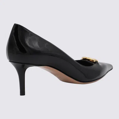 Valentino Garavani Valentino Vlogo Pointed-toe Calfskin Pumps In Black