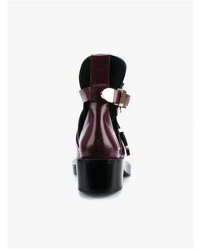 Shop Balenciaga Apron Buckle Boots With Cut-out Detailing