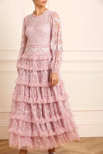 NEEDLE & THREAD NEEDLE & THREAD BLOSSOM LACE ANKLE GOWN 