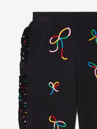 Stella Mccartney Girls Bow Joggers In Black