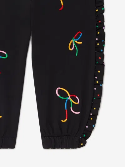 Stella Mccartney Girls Bow Joggers In Black