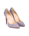 CHRISTIAN LOUBOUTIN Pigalle Follies Glitter Leather Pumps