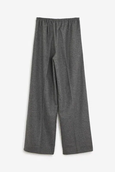 Forte Forte Felted Straight-leg Trousers In Grey