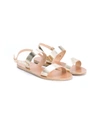 Ancient Greek Sandals 'clio' Metallic Leather Sandals