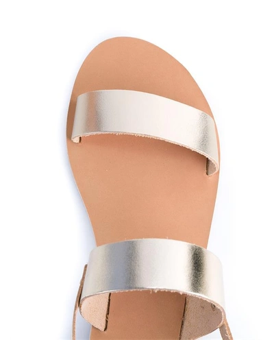 Shop Ancient Greek Sandals Clio Metallic Leather Sandals