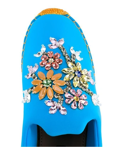 Shop Dolce & Gabbana Embellished Slip-on Espadrille Sneakers