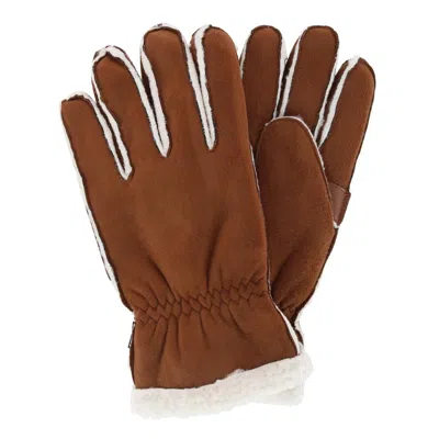 Isotoner Men's Microsuede Winter Glove With Faux Shearling Outseam In Green