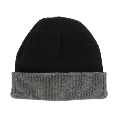 G & S Originals Men's Wool Blend Reversible Knit Winter Hat In Black