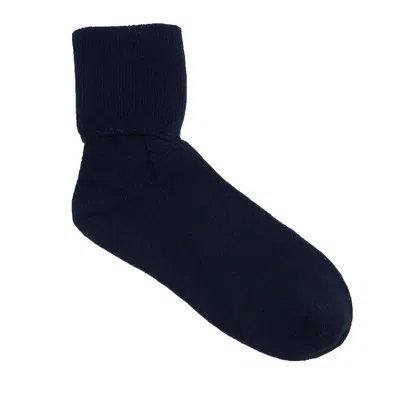 Jefferies Socks Women's Organic Cotton Turn Cuff Socks In Blue