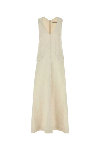Camilla And Marc Sand Stretch Polyester Blend Floris Dress In Beige O Tan
