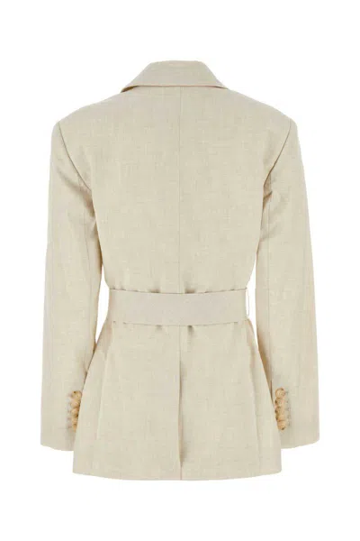 Camilla And Marc Sand Stretch Polyester Blend Floris Blazer In Beige O Tan