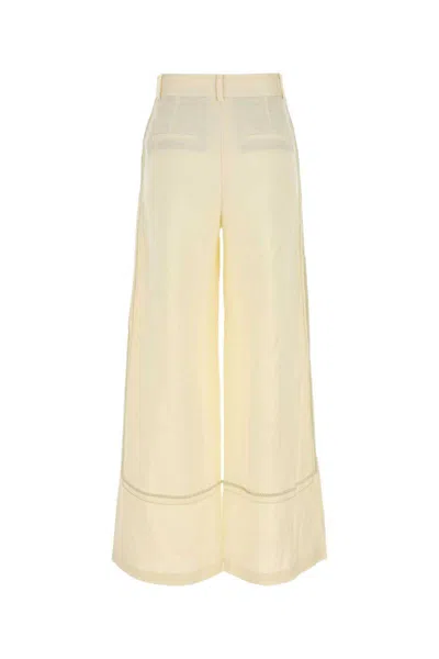 Camilla And Marc Cream Linen Blend Fortuna Wide-leg Pant In Yellow