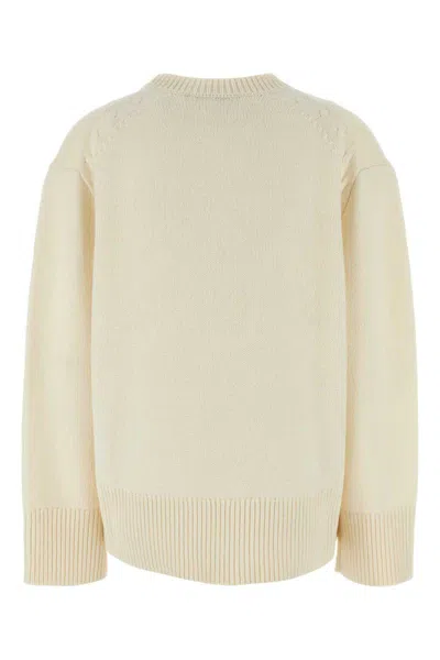 Camilla And Marc Ivory Wool Blend Ash Oversize Sweater In White