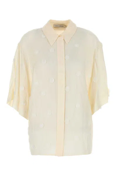 Camilla And Marc Camicia Ottilie In Viscosa Avorio  Donna In White