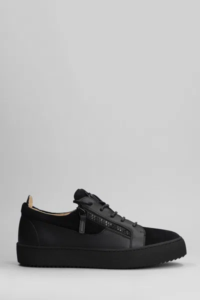 Giuseppe Zanotti Frankie Sneakers In Black Leather In Black