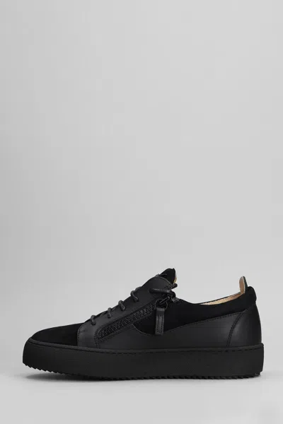Giuseppe Zanotti Frankie Sneakers In Black Leather In Black