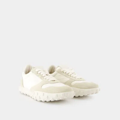 Jil Sander Women White Leather And Suede Moon Sneakers In White