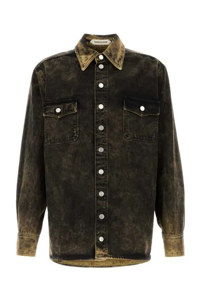 Namacheko Camicia Hank In Denim Nero Uomo In Black