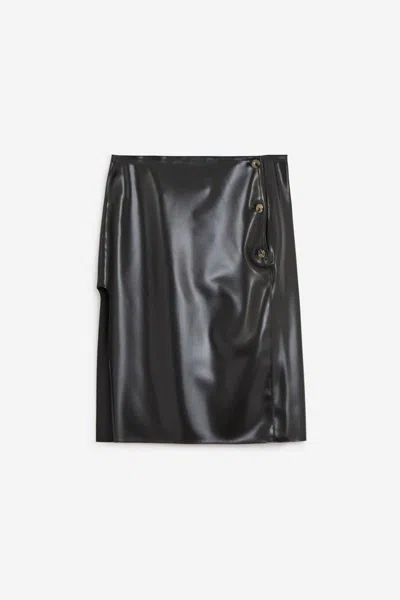 Courrèges Oblique Translucent Skirt In Black