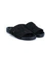 Rick Owens Black Leather Granola Sandals