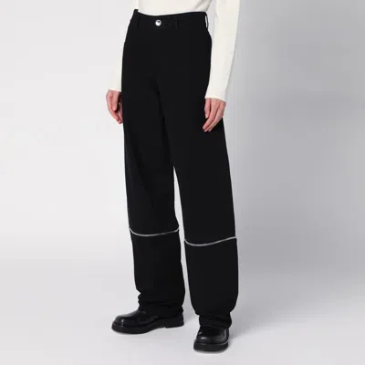 Moncler X Willow Smith Trousers With Zip Detail In Black