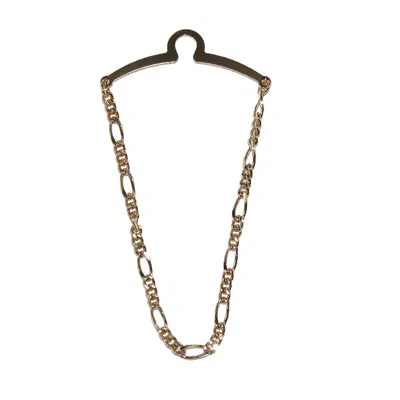 Competition Inc. Men's Figaro Style Link Tie Chain In Gold