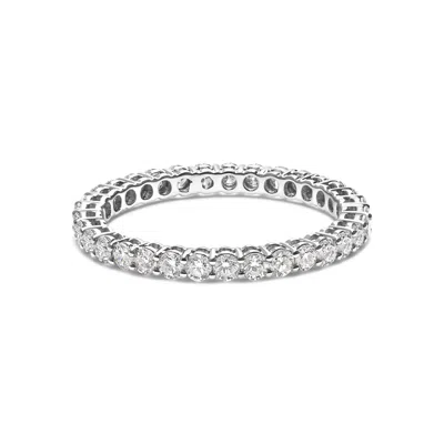 Shop Haus Of Brilliance 14k White Gold 1.00 Cttw Lab-grown Diamond Shared Prong Set Eternity Band Ring