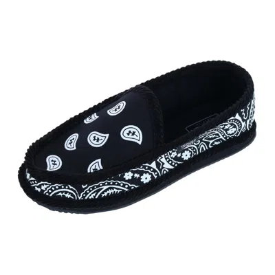 Trooper America Men's Bandana Print Slip On House Shoe Slipper In Black