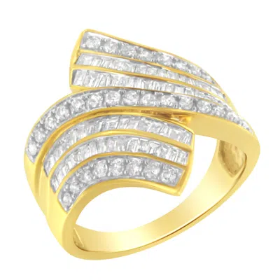 Haus Of Brilliance 10k Yellow Gold Diamond Bypass Ring In Yellow