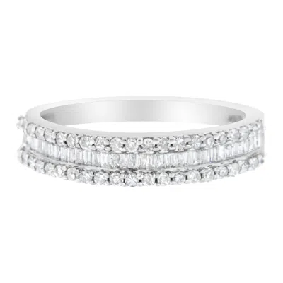Haus Of Brilliance 14kt White Gold 1/2 Cttw Diamond Modern Band Ring In White