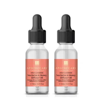 Dr. Botanicals Uplift & Energise Nectarine & Honey Diffuser Oil 15ml Twin Value Savings Pack