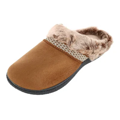 Isotoner Women's Microsuede Mallory Hoodback Slipper In Green
