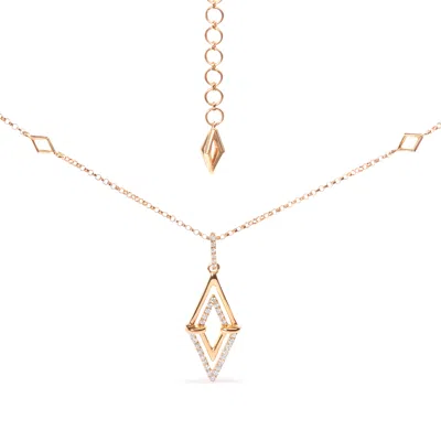 Haus Of Brilliance 14k Yellow Gold 1/4 Cttw Diamond Double Triangle Geometric 18" Pendant Necklace ( In Yellow