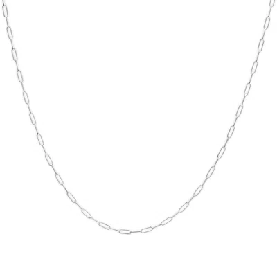 Haus Of Brilliance Unisex Solid 14k Gold 2.5mm Paperclip Chain Necklace In Multi