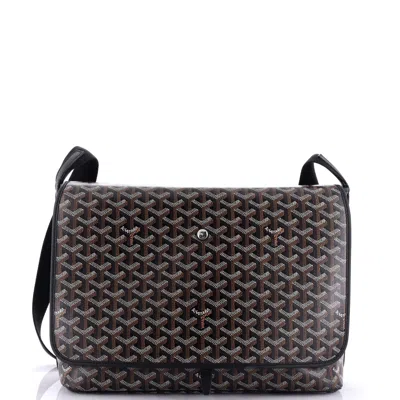 Pre-owned Goyard Capetien Messenger Bag Coated Canvas In Black
