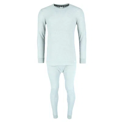 Starter Men's Waffle Weave Thermal Long John Top And Bottom Set In Grey
