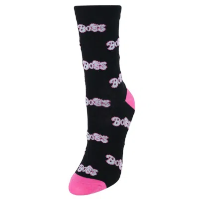 Ctm Women's Boss Novelty Soft Socks (1 Pair) In Black
