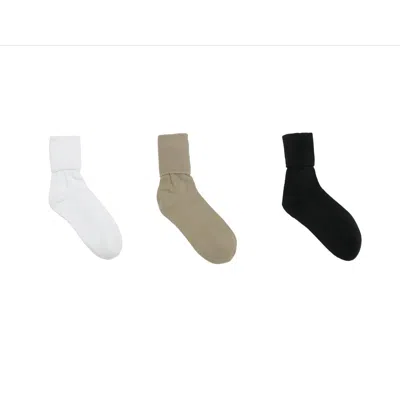 Jefferies Socks Women's Organic Cotton Turn Cuff Sock (pack Of 3) In Multi