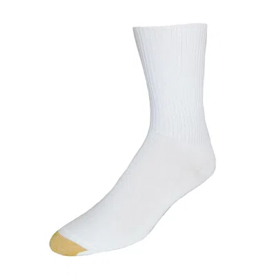 Gold Toe Women's 3 Pack Non-binding Short Crew Socks, Also Available In Extended Sizes In White