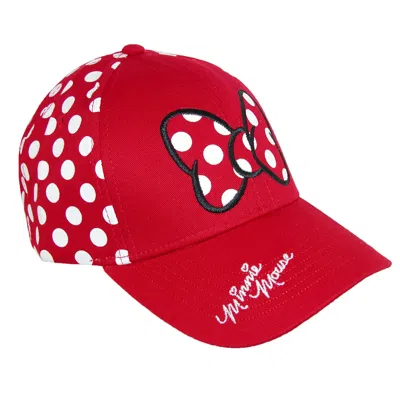 Disney Women's Minnie Mouse Polka Dots Baseball Hat In Red