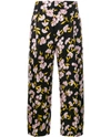 MARNI Floral Print Cotton-Silk Blend Trousers