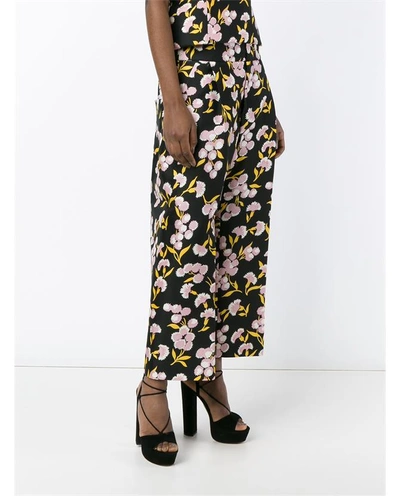 Shop Marni Floral Print Cotton-silk Blend Trousers