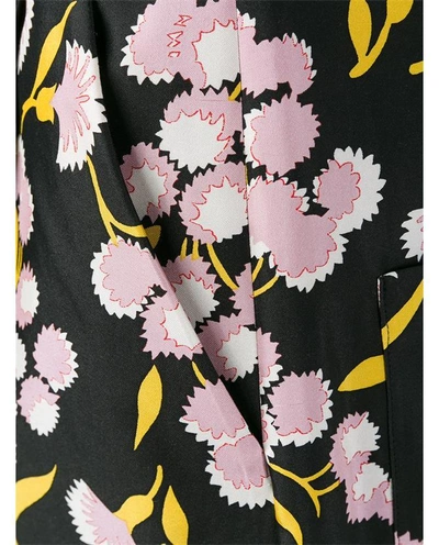 Shop Marni Floral Print Cotton-silk Blend Trousers