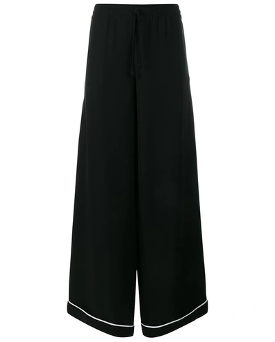 Shop Valentino Wide-leg Silk Trousers