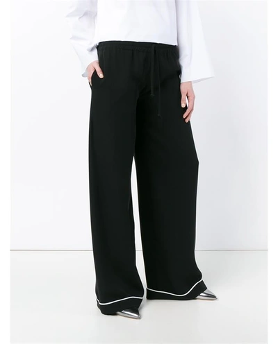 Shop Valentino Wide-leg Silk Trousers