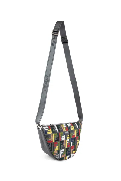 Fendi Grey Messenger Bags Men In Grey
